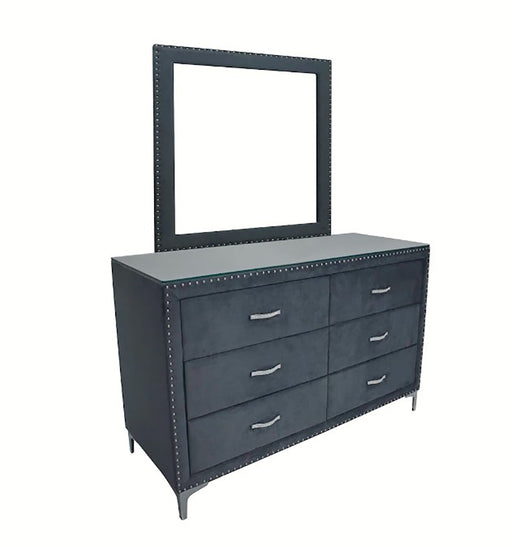 Crown Mark Furniture Lucinda Dresser Mirror in Gray -  Chapter 11 Furniture (Lewiston, Maine)