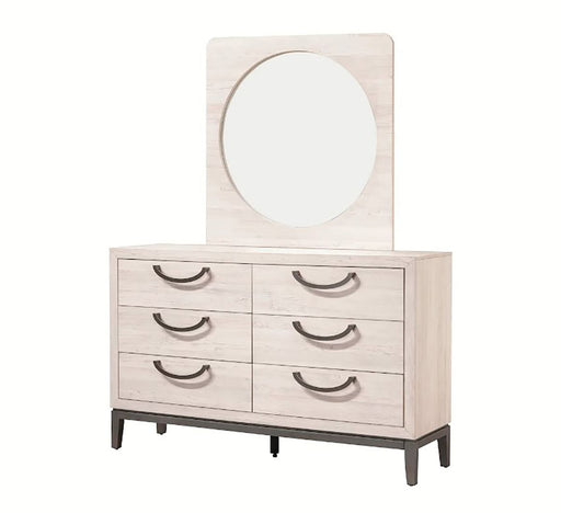 Crown Mark Furniture Veda Dresser Mirror in Beige -  Chapter 11 Furniture (Lewiston, Maine)