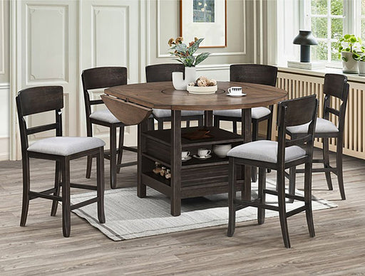 Crown Mark Furniture Oakly Counter Height Chair in Brown (Set of 2) -  Chapter 11 Furniture (Lewiston, Maine)