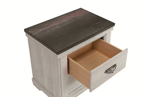 Crown Mark Furniture Leighton 2 Drawer Nightstand in White -  Chapter 11 Furniture (Lewiston, Maine)