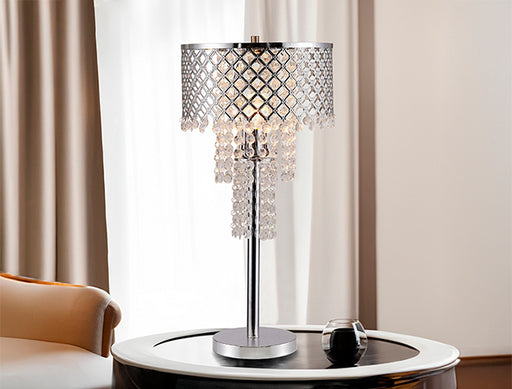 CRYSTAL ON MESH TABLE LAMP 24 H -  Chapter 11 Furniture (Lewiston, Maine)