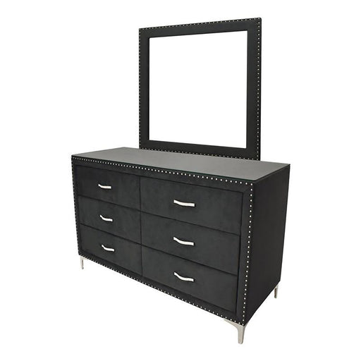 Crown Mark Furniture Lucinda Dresser Mirror in Black -  Chapter 11 Furniture (Lewiston, Maine)