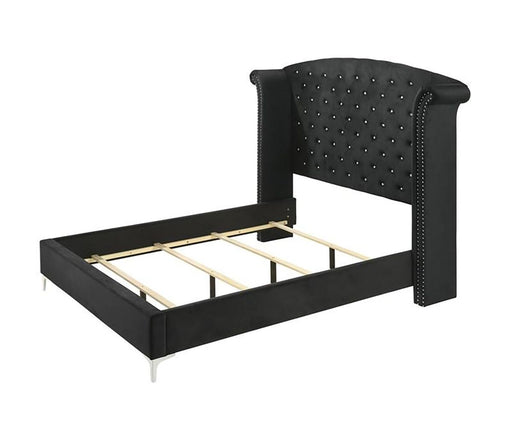 Crown Mark Furniture Lucinda King Upholstered Panel Bed in Black B9265-K -  Chapter 11 Furniture (Lewiston, Maine)