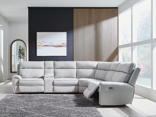 Social Pointe Reclining Sectional with Storage Console -  Chapter 11 Furniture (Lewiston, Maine)