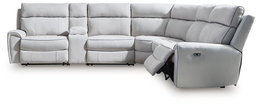 Social Pointe Reclining Sectional with Storage Console -  Chapter 11 Furniture (Lewiston, Maine)