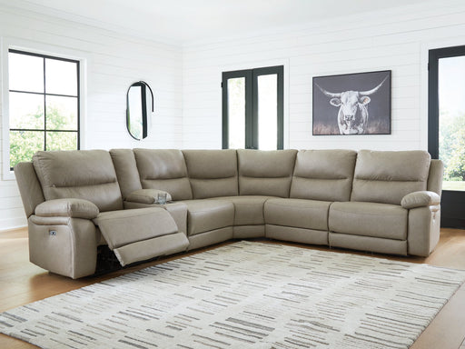 Narwhal Place Reclining Sectional with Storage Console -  Chapter 11 Furniture (Lewiston, Maine)