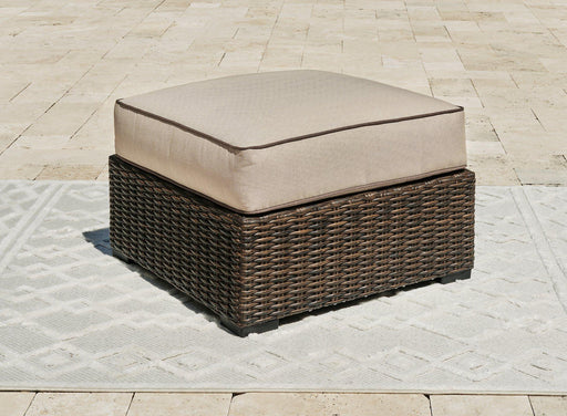 Coastline Bay Outdoor Ottoman with Cushion -  Chapter 11 Furniture (Lewiston, Maine)
