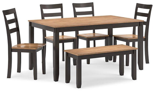 Gesthaven Dining Table with 4 Chairs and Bench (Set of 6) -  Chapter 11 Furniture (Lewiston, Maine)