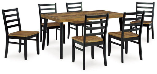 Blondon Dining Table and 6 Chairs (Set of 7) -  Chapter 11 Furniture (Lewiston, Maine)