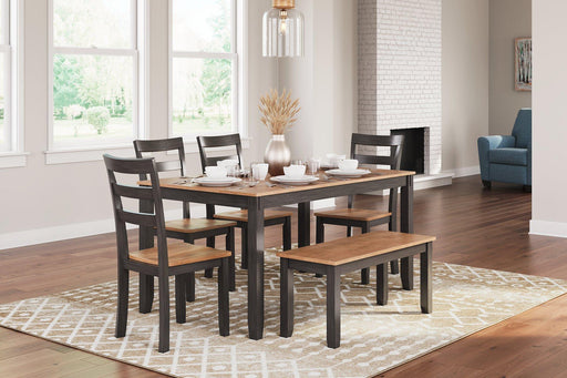 Gesthaven Dining Table with 4 Chairs and Bench (Set of 6) -  Chapter 11 Furniture (Lewiston, Maine)