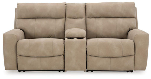 Next-Gen DuraPella Power Reclining Sectional Loveseat with Console -  Chapter 11 Furniture (Lewiston, Maine)