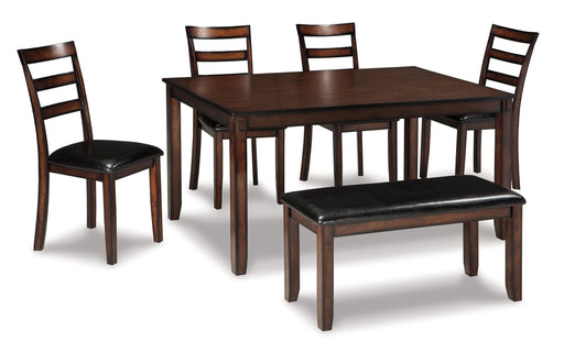 Coviar Dining Table and Chairs with Bench (Set of 6) -  Chapter 11 Furniture (Lewiston, Maine)