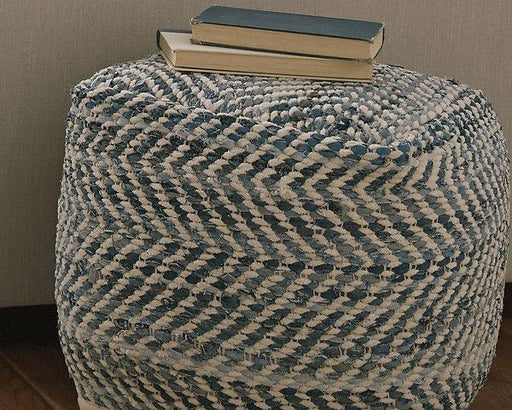 Chevron Pouf -  Chapter 11 Furniture (Lewiston, Maine)