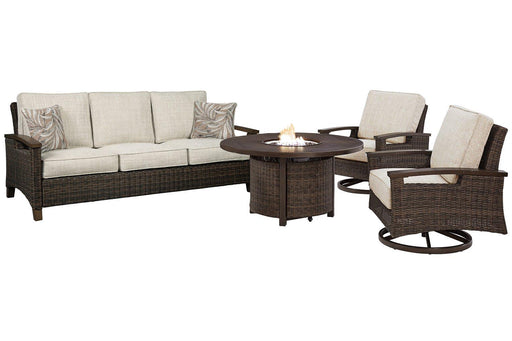 Paradise Trail Outdoor Sofa, Lounge Chairs and Fire Pit Table -  Chapter 11 Furniture (Lewiston, Maine)