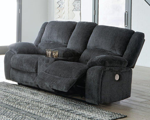 Draycoll Power Reclining Loveseat with Console -  Chapter 11 Furniture (Lewiston, Maine)