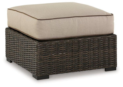 Coastline Bay Outdoor Ottoman with Cushion -  Chapter 11 Furniture (Lewiston, Maine)