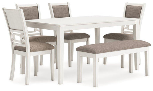Erinberg Dining Table and 4 Chairs and Bench (Set of 6) -  Chapter 11 Furniture (Lewiston, Maine)