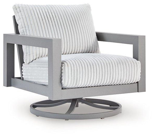 Hurley Park Outdoor Swivel Chair with Cushion -  Chapter 11 Furniture (Lewiston, Maine)