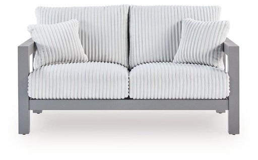 Hurley Park Outdoor Loveseat with Cushion -  Chapter 11 Furniture (Lewiston, Maine)