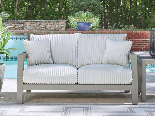Hurley Park Outdoor Loveseat with Cushion -  Chapter 11 Furniture (Lewiston, Maine)