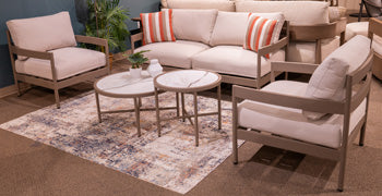 Bluff Trail Outdoor Love/Chairs/Tables Set (Set of 5) -  Chapter 11 Furniture (Lewiston, Maine)
