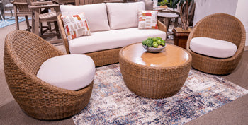 Double Point Outdoor Loveseat/2 Swivel Chairs (Set of 3) -  Chapter 11 Furniture (Lewiston, Maine)