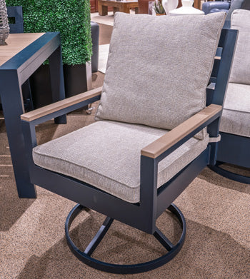 East Beach Outdoor Swivel Chair with Cushion (Set of 2) -  Chapter 11 Furniture (Lewiston, Maine)