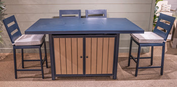 East Beach Outdoor Bar Table with Fire Pit -  Chapter 11 Furniture (Lewiston, Maine)