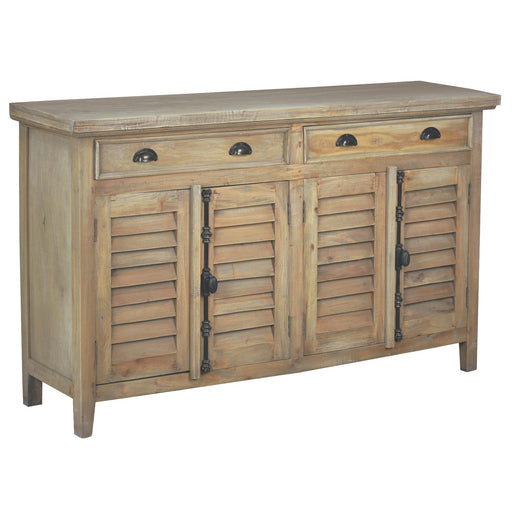 Sunset Trading Cottage 58" Shutter Door Credenza | Driftwood Brown Solid Wood Sideboard | Fully Assembled Console -  Chapter 11 Furniture (Lewiston, Maine)