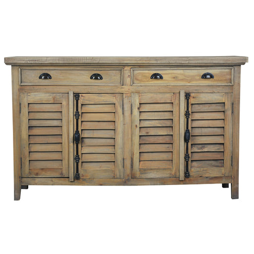 Sunset Trading Cottage 58" Shutter Door Credenza | Driftwood Brown Solid Wood Sideboard | Fully Assembled Console -  Chapter 11 Furniture (Lewiston, Maine)