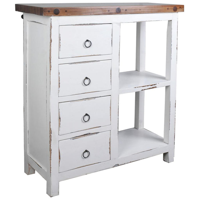 Sunset Trading Cottage Basket Cabinet | Distressed White/Savage Brown Solid Wood | Fully Assembled Sideboard -  Chapter 11 Furniture (Lewiston, Maine)