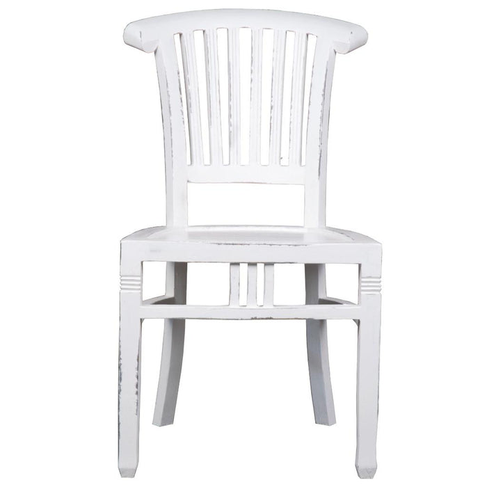 Sunset Trading Cottage Slat Back Dining Chairs | Set of 2 | Distressed White Solid Wood | Fully Assembled Sidechairs -  Chapter 11 Furniture (Lewiston, Maine)