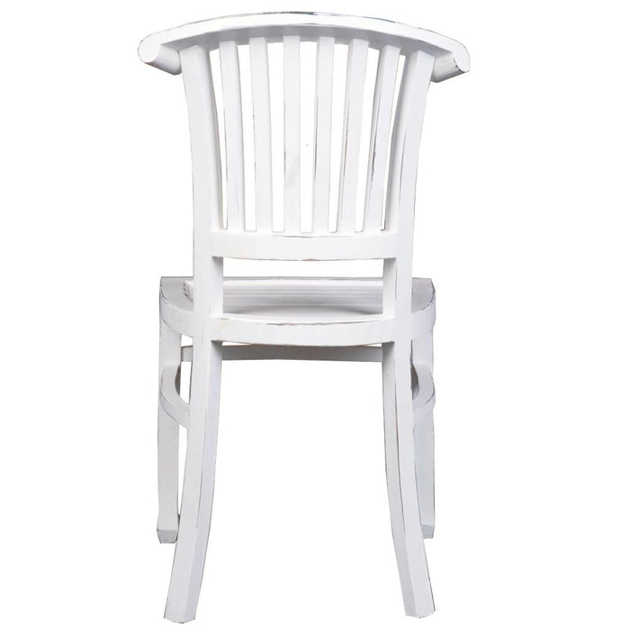 Sunset Trading Cottage Slat Back Dining Chairs | Set of 2 | Distressed White Solid Wood | Fully Assembled Sidechairs -  Chapter 11 Furniture (Lewiston, Maine)