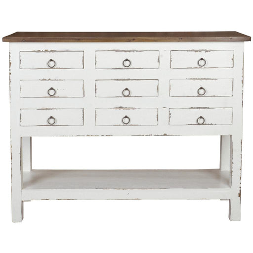 Sunset Trading Cottage Cabinet | Distressed White/Raftwood Brown Solid Wood | Fully Assembled Sideboard -  Chapter 11 Furniture (Lewiston, Maine)
