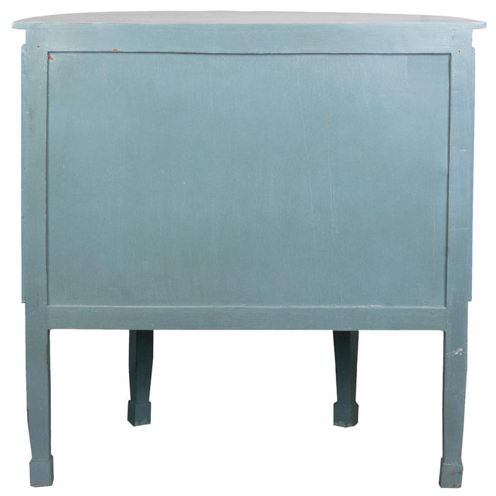 Sunset Trading Cottage Half Round Cabinet | Beach Blue/Natural Limewash Solid Wood | Fully Assembled Accent Table -  Chapter 11 Furniture (Lewiston, Maine)
