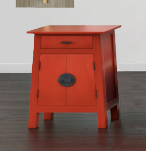 Sunset Trading Cottage Solid Wood Zen End Table | Distressed Red Nightstand | Fully Assembled Accent Cabinet -  Chapter 11 Furniture (Lewiston, Maine)