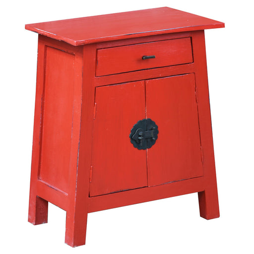 Sunset Trading Cottage Solid Wood Zen End Table | Distressed Red Nightstand | Fully Assembled Accent Cabinet -  Chapter 11 Furniture (Lewiston, Maine)