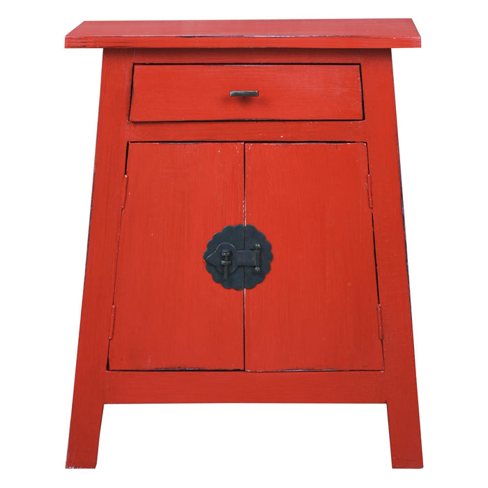 Sunset Trading Cottage Solid Wood Zen End Table | Distressed Red Nightstand | Fully Assembled Accent Cabinet -  Chapter 11 Furniture (Lewiston, Maine)