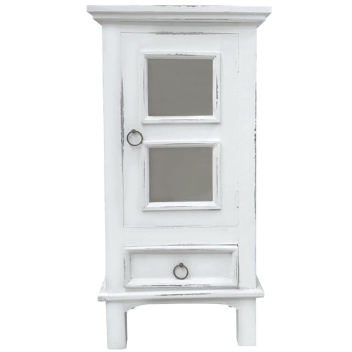 Sunset Trading Cottage One Door End Table with Drawer | Distressed White Solid Wood | Fully Assembled Nightstand -  Chapter 11 Furniture (Lewiston, Maine)