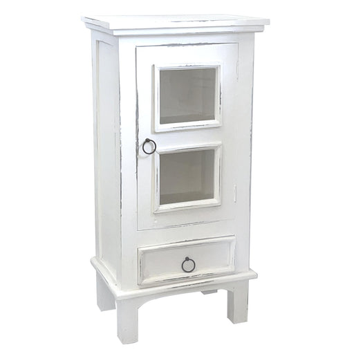 Sunset Trading Cottage One Door End Table with Drawer | Distressed White Solid Wood | Fully Assembled Nightstand -  Chapter 11 Furniture (Lewiston, Maine)
