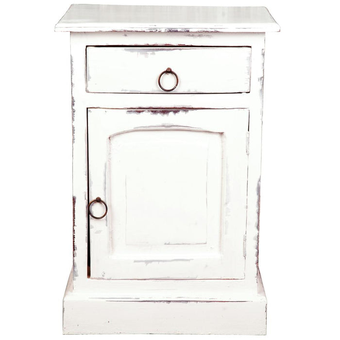Sunset Trading Cottage Nightstand | Distressed White Solid Wood | Fully Assembled End Table -  Chapter 11 Furniture (Lewiston, Maine)