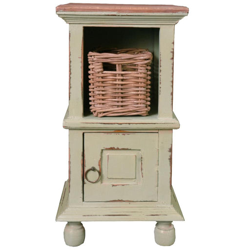 Sunset Trading Cottage End Table with Basket | Light Green/Raftwood Solid Wood | Fully Assembled -  Chapter 11 Furniture (Lewiston, Maine)