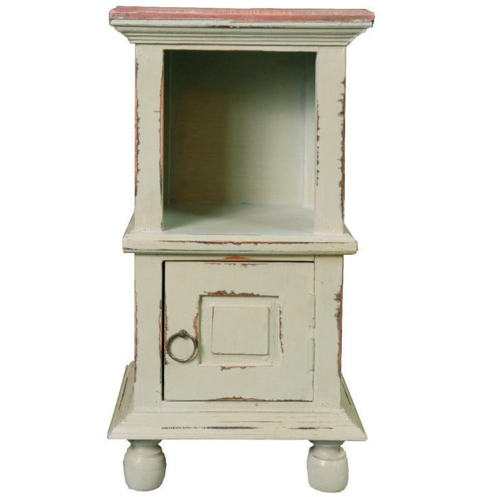 Sunset Trading Cottage End Table with Basket | Light Green/Raftwood Solid Wood | Fully Assembled -  Chapter 11 Furniture (Lewiston, Maine)