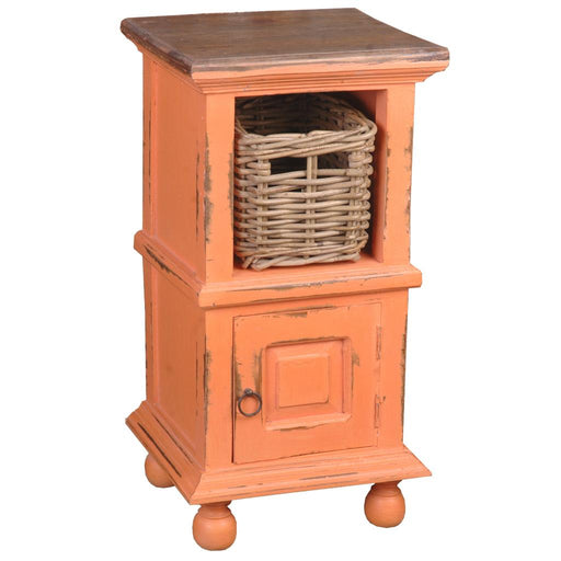 Sunset Trading Cottage End Table with Basket | Coral/Raftwood Brown Solid Wood | Fully Assembled -  Chapter 11 Furniture (Lewiston, Maine)