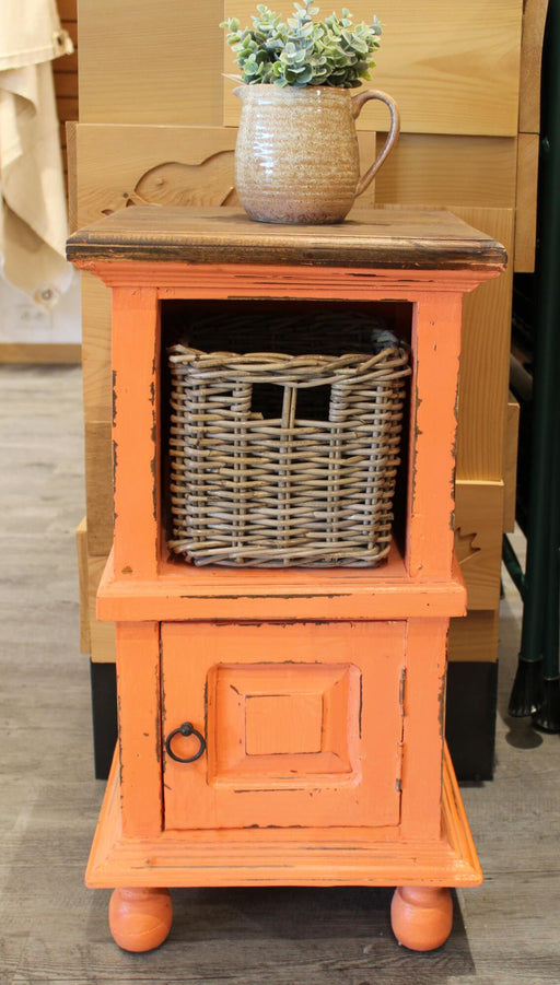 Sunset Trading Cottage End Table with Basket | Coral/Raftwood Brown Solid Wood | Fully Assembled -  Chapter 11 Furniture (Lewiston, Maine)