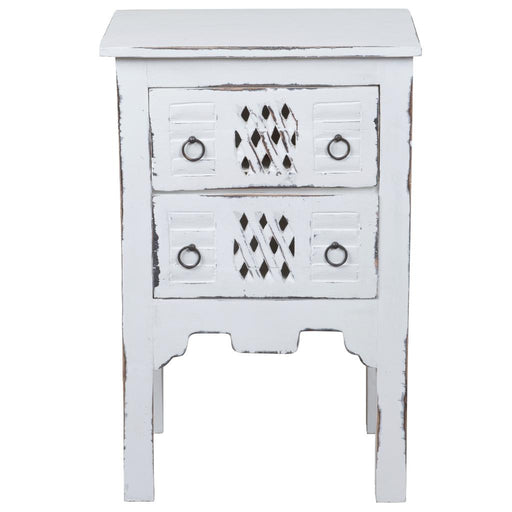 Sunset Trading Cottage End Table | Distressed White Solid Wood | Fully Assembled Nightstand -  Chapter 11 Furniture (Lewiston, Maine)