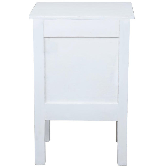 Sunset Trading Cottage End Table | Distressed White Solid Wood | Fully Assembled Nightstand -  Chapter 11 Furniture (Lewiston, Maine)