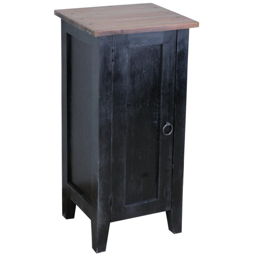 Sunset Trading Cottage 1 Door Accent Cabinet | Distressed Black/Savage Brown Solid Wood | Fully Assembled Cupboard -  Chapter 11 Furniture (Lewiston, Maine)