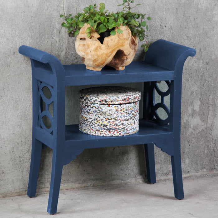Sunset Trading Cottage Blue Accent Table Console | Navy Blue Solid Wood | Fully Assembled Server -  Chapter 11 Furniture (Lewiston, Maine)