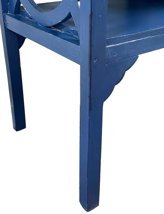 Sunset Trading Cottage Blue Accent Table Console | Navy Blue Solid Wood | Fully Assembled Server -  Chapter 11 Furniture (Lewiston, Maine)